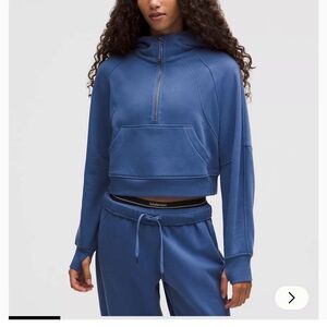 lululemon athletica Blue Half-Zip Hoodie